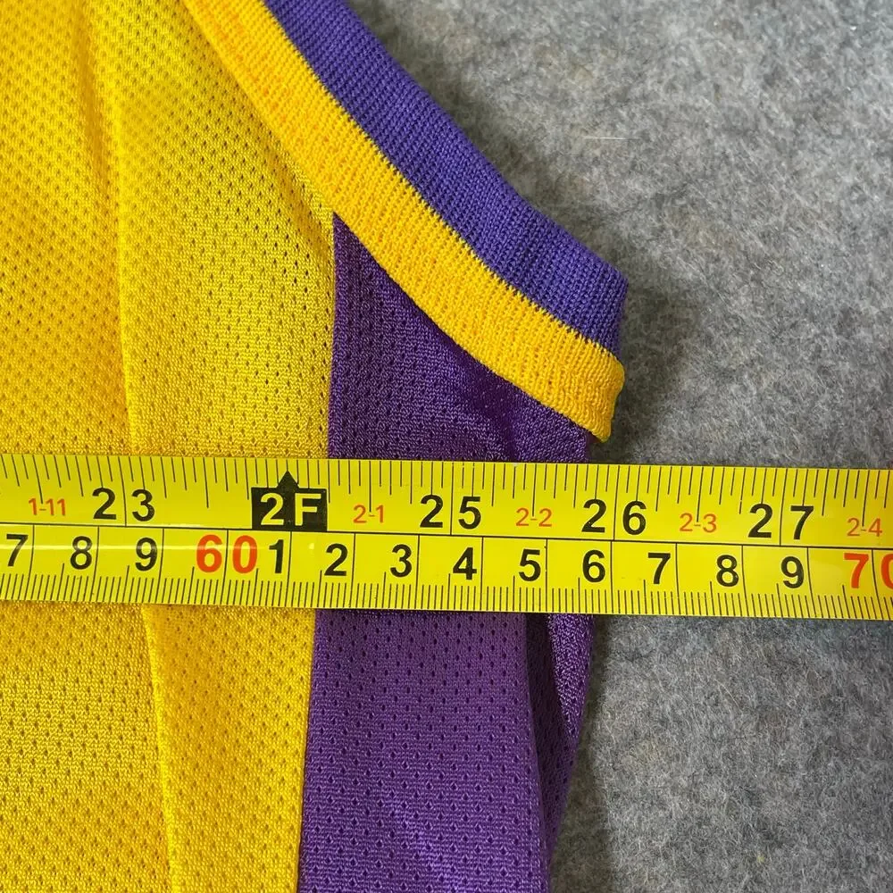 Champion LA Lakers Kobe Bryant #8 NBA Basketball Yellow/Purple Jersey Size 48/XL - Picture 12 of 12